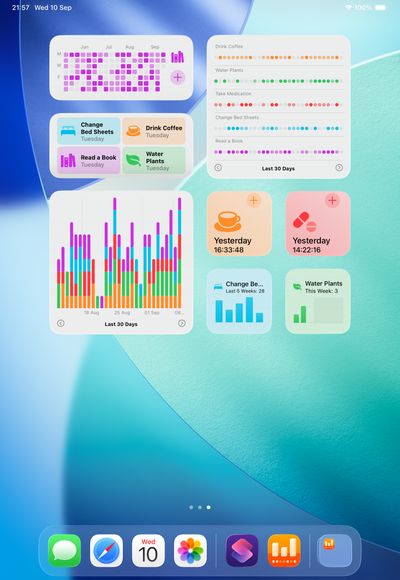 Chronicling iPad screenshot showing timeline view